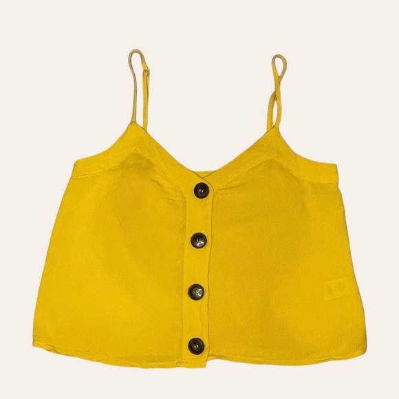 Garage Women’s Yellow Tank Top with Adjustable Straps - S/P - Picture 3 of 8